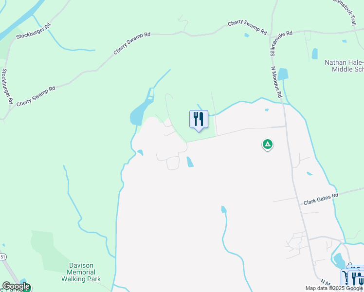 map of restaurants, bars, coffee shops, grocery stores, and more near 10 Banner Road in East Haddam