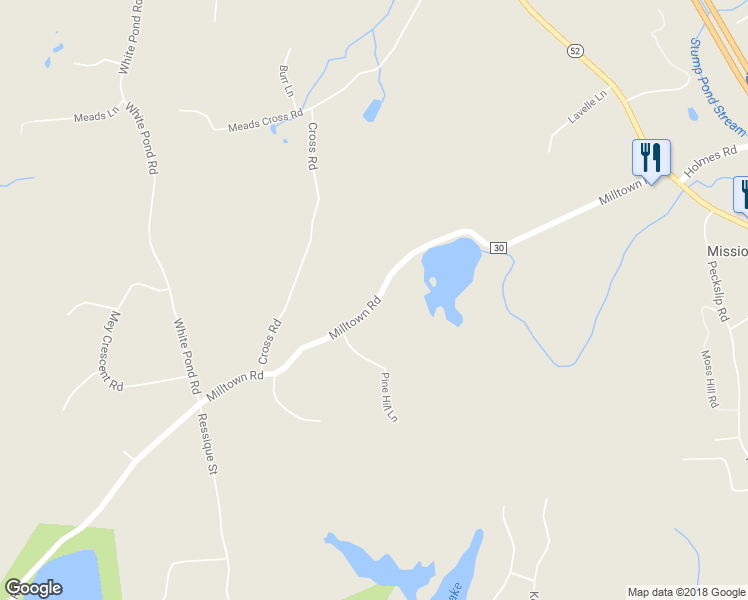 map of restaurants, bars, coffee shops, grocery stores, and more near 168 Milltown Road in Holmes