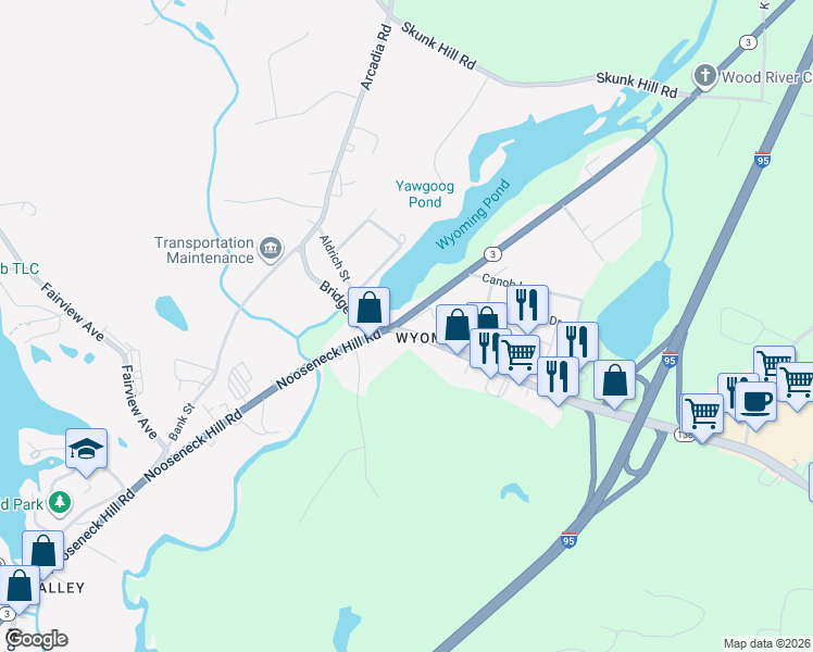 map of restaurants, bars, coffee shops, grocery stores, and more near 1146 Main Street in Richmond
