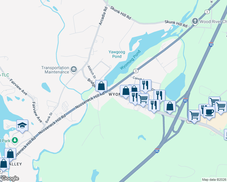 map of restaurants, bars, coffee shops, grocery stores, and more near 1146 Main Street in Richmond