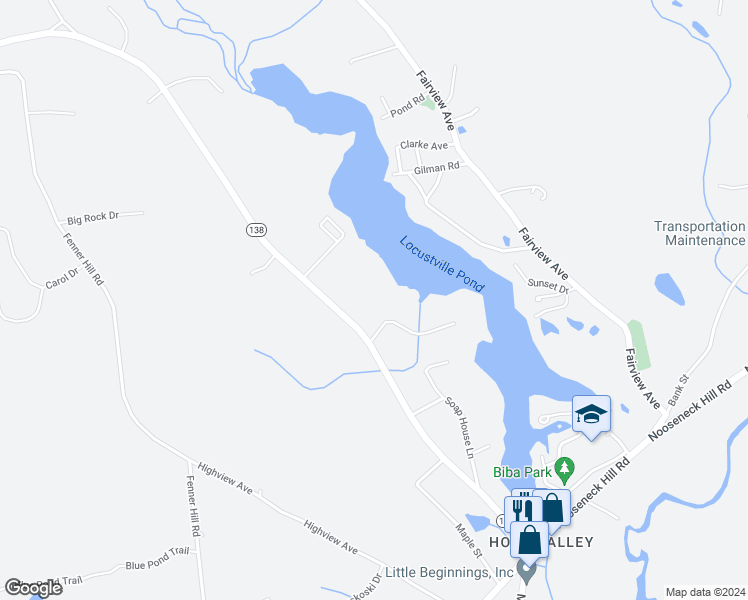 map of restaurants, bars, coffee shops, grocery stores, and more near 82 Spring Street in Hopkinton