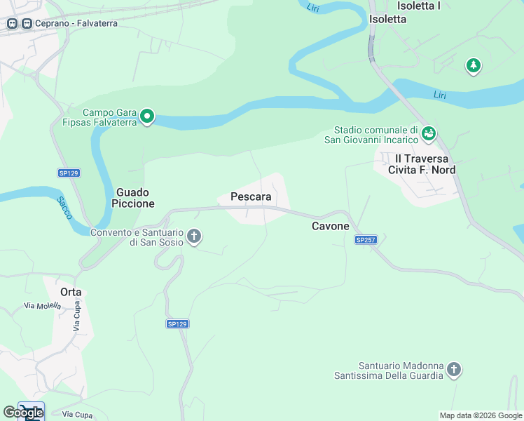 map of restaurants, bars, coffee shops, grocery stores, and more near 13 Via Chiusa dei Ricci in Pescara