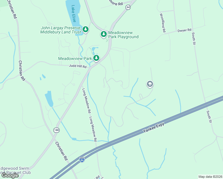 map of restaurants, bars, coffee shops, grocery stores, and more near 16 Ridgewood Drive in Middlebury