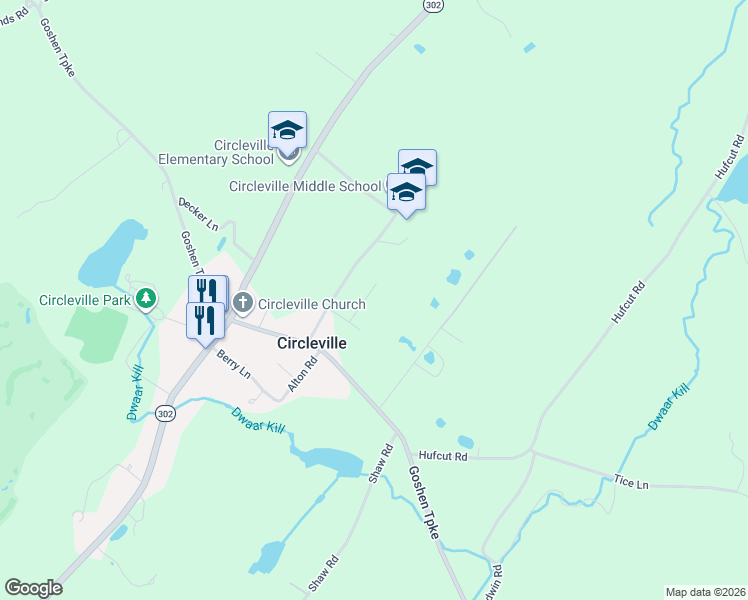 map of restaurants, bars, coffee shops, grocery stores, and more near 28 Scotty Terrace in Circleville