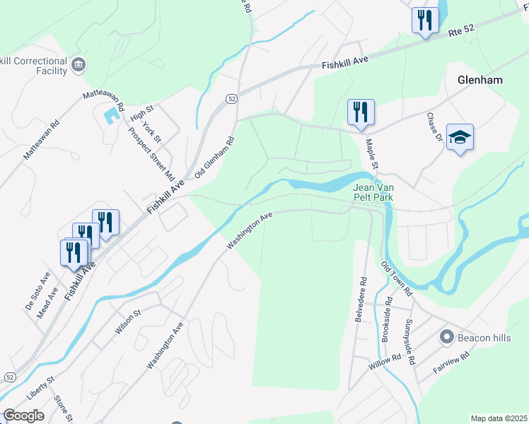 map of restaurants, bars, coffee shops, grocery stores, and more near 576 Washington Avenue in Beacon