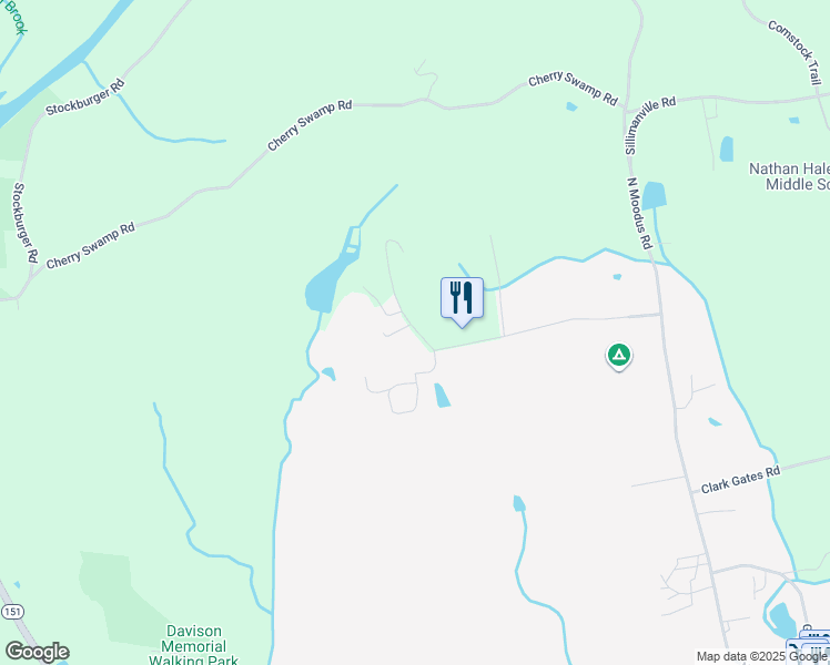 map of restaurants, bars, coffee shops, grocery stores, and more near 10 Banner Road in East Haddam