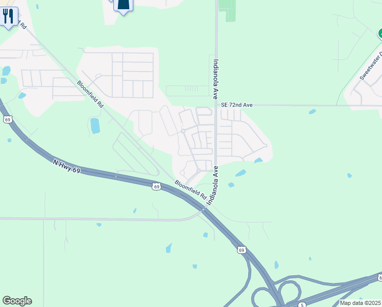 map of restaurants, bars, coffee shops, grocery stores, and more near 2100 Meadow Chase Lane in Des Moines