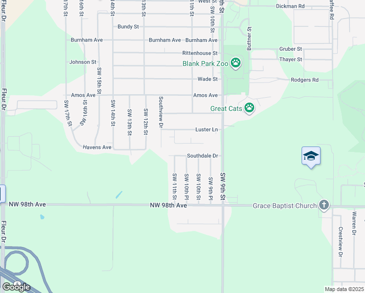 map of restaurants, bars, coffee shops, grocery stores, and more near 1050 Meadow Lane in Des Moines