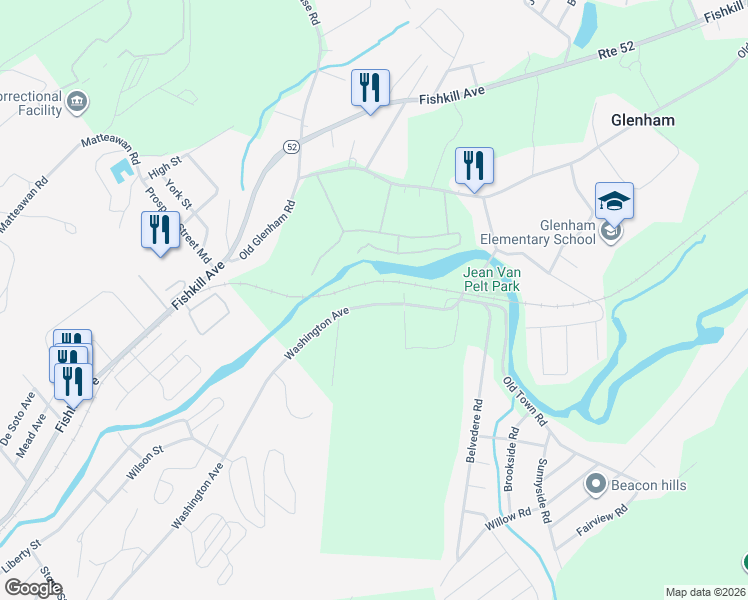 map of restaurants, bars, coffee shops, grocery stores, and more near 590 Washington Avenue in Beacon