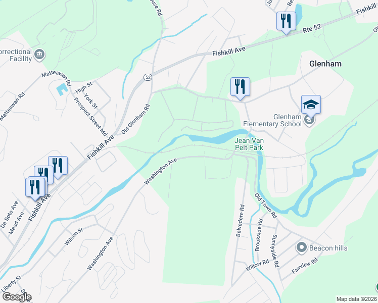 map of restaurants, bars, coffee shops, grocery stores, and more near 590 Washington Avenue in Beacon