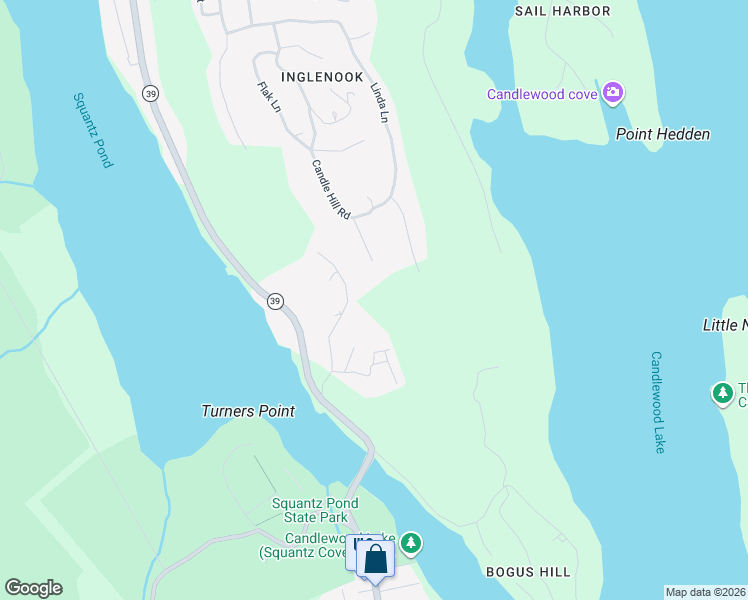 map of restaurants, bars, coffee shops, grocery stores, and more near 45 Inglenook Road in New Fairfield