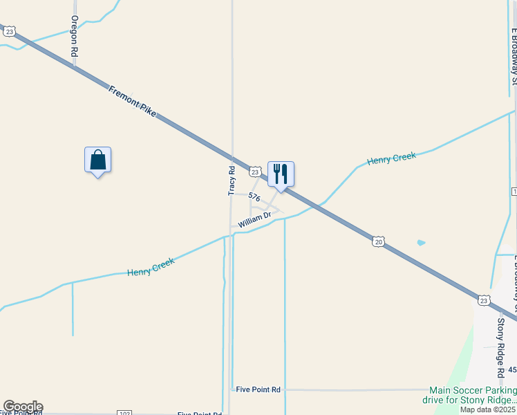 map of restaurants, bars, coffee shops, grocery stores, and more near 6961 Wagoner Drive in Perrysburg