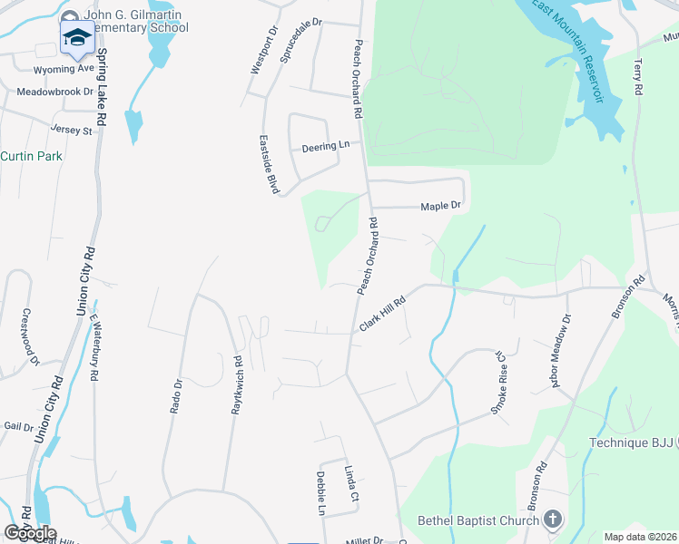 map of restaurants, bars, coffee shops, grocery stores, and more near 13 Peach Orchard Road in Prospect