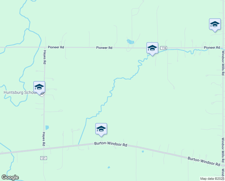 map of restaurants, bars, coffee shops, grocery stores, and more near 17459 Pioneer Road in Middlefield