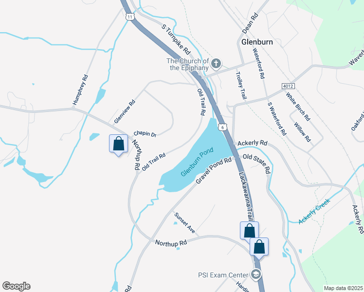 map of restaurants, bars, coffee shops, grocery stores, and more near Old Trail Road in Clarks Summit