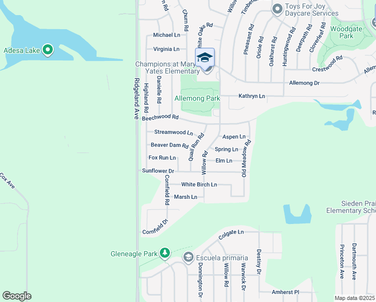 map of restaurants, bars, coffee shops, grocery stores, and more near 6213 Beaver Dam Road in Matteson
