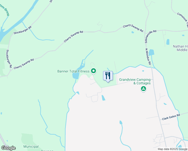 map of restaurants, bars, coffee shops, grocery stores, and more near 1 Banner Lane in East Haddam