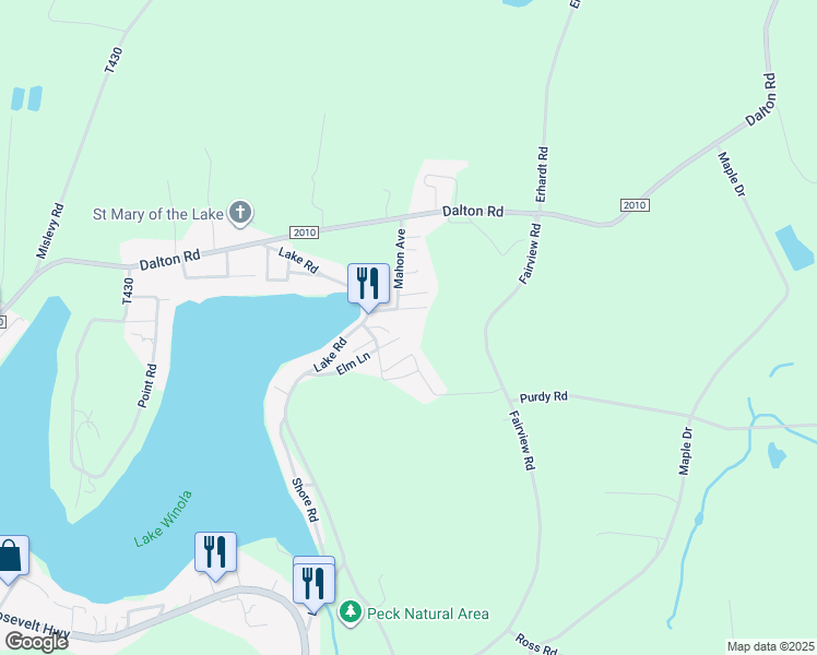 map of restaurants, bars, coffee shops, grocery stores, and more near in Factoryville