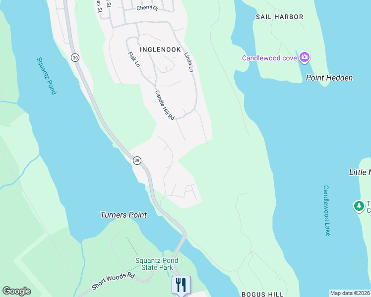 map of restaurants, bars, coffee shops, grocery stores, and more near 76 Candle Hill Road in New Fairfield