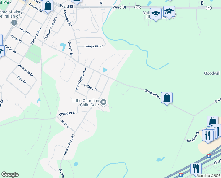 map of restaurants, bars, coffee shops, grocery stores, and more near 95-97 Beaver Dam Road in Montgomery