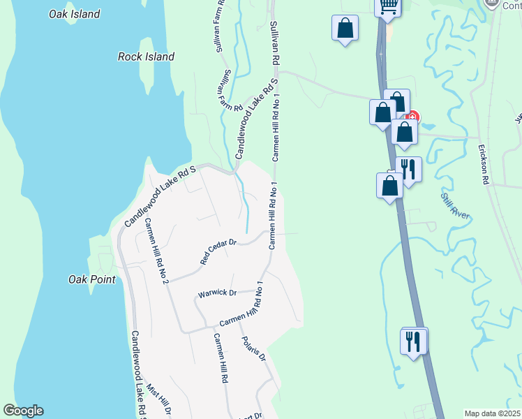 map of restaurants, bars, coffee shops, grocery stores, and more near 15 Haviland Road in New Milford