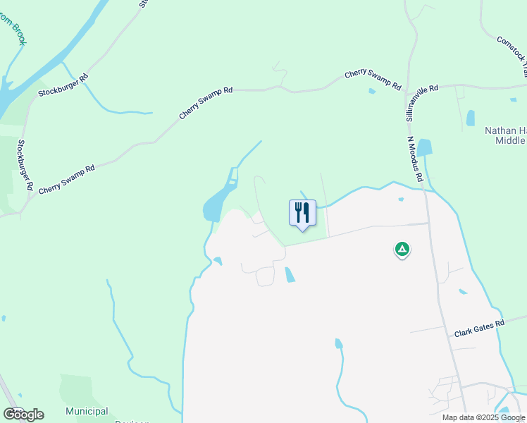 map of restaurants, bars, coffee shops, grocery stores, and more near 1 Banner Lane in East Haddam