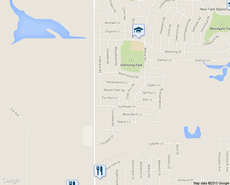 map of restaurants, bars, coffee shops, grocery stores, and more near 6251 Beaver Dam Road in Matteson