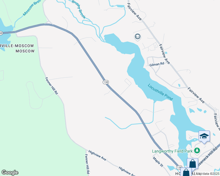 map of restaurants, bars, coffee shops, grocery stores, and more near Rockville Road in Hopkinton