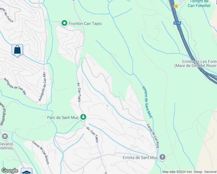 map of restaurants, bars, coffee shops, grocery stores, and more near 53 Carrer dels Segadors in Rubí