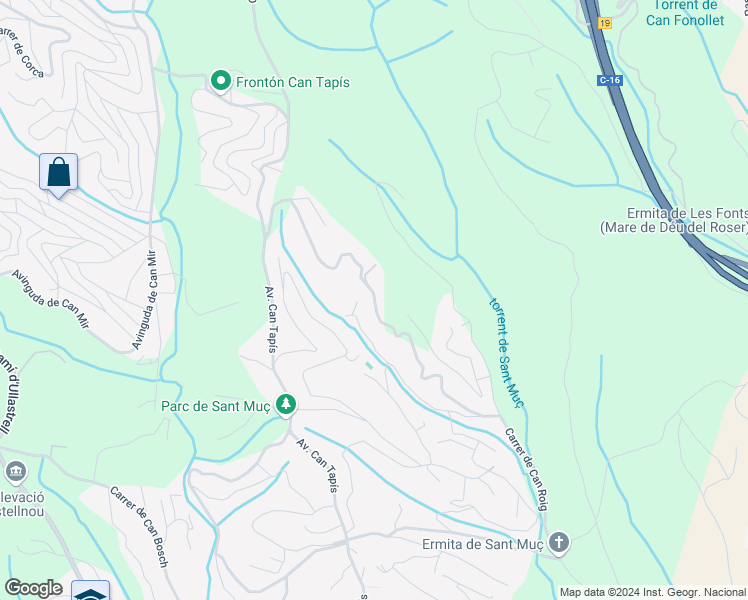 map of restaurants, bars, coffee shops, grocery stores, and more near 53 Carrer dels Segadors in Rubí