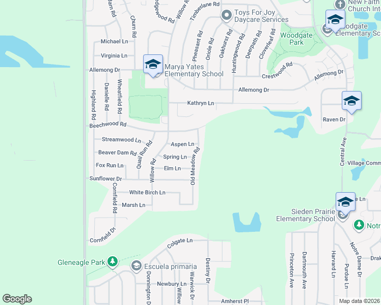 map of restaurants, bars, coffee shops, grocery stores, and more near 606 Old Meadow Road in Matteson