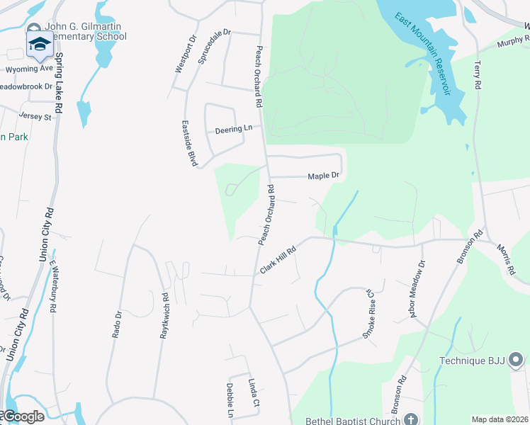 map of restaurants, bars, coffee shops, grocery stores, and more near 21 Peach Orchard Road in Prospect