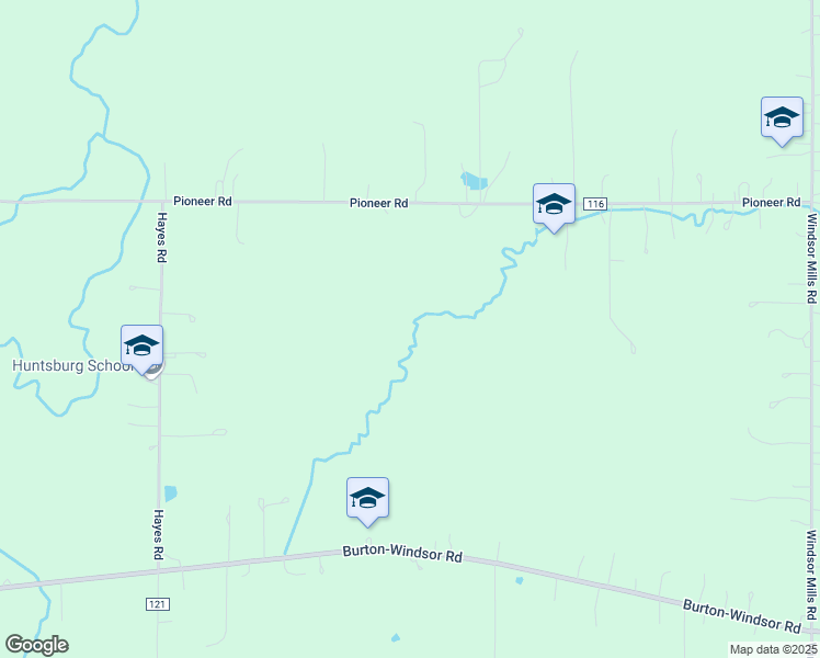 map of restaurants, bars, coffee shops, grocery stores, and more near 17459 Pioneer Road in Middlefield