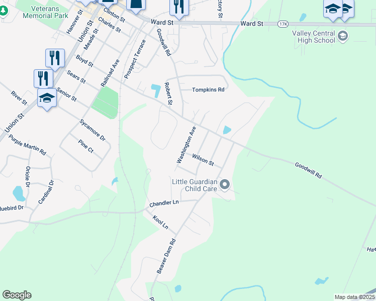 map of restaurants, bars, coffee shops, grocery stores, and more near 105 Washington Avenue in Montgomery