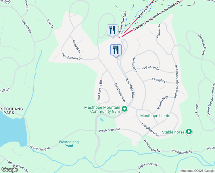 map of restaurants, bars, coffee shops, grocery stores, and more near 57-63 Constitution Dr in Pike