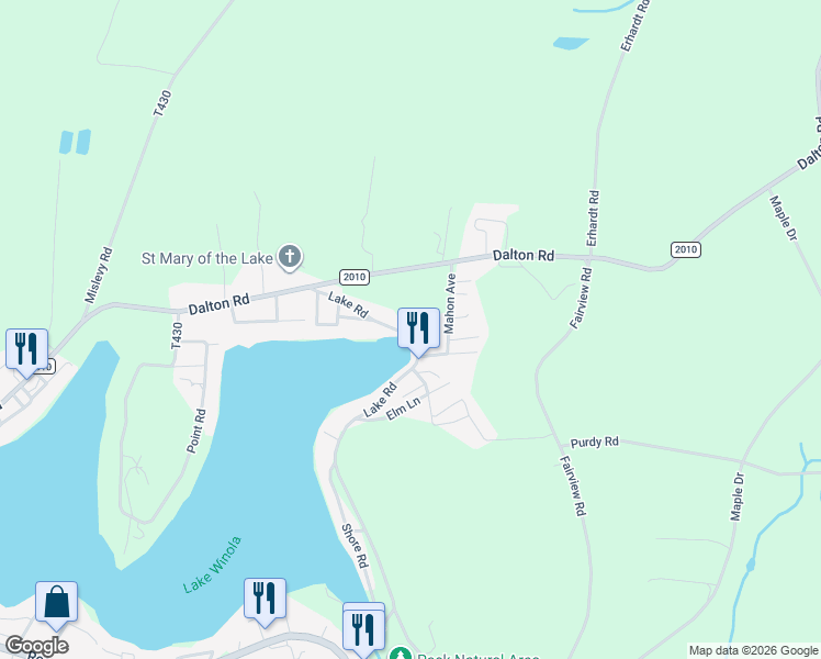 map of restaurants, bars, coffee shops, grocery stores, and more near Chestnut in Factoryville