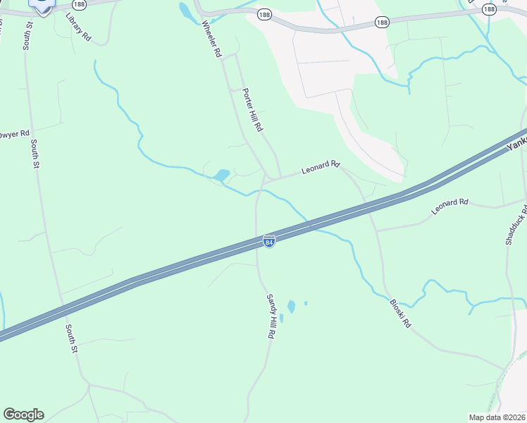 map of restaurants, bars, coffee shops, grocery stores, and more near 60 Sandy Hill Road in Middlebury