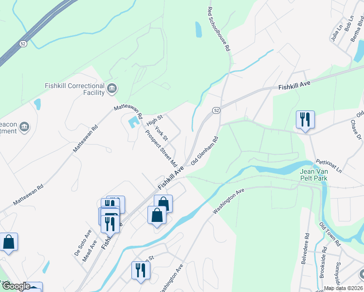 map of restaurants, bars, coffee shops, grocery stores, and more near 557 Fishkill Avenue in Beacon