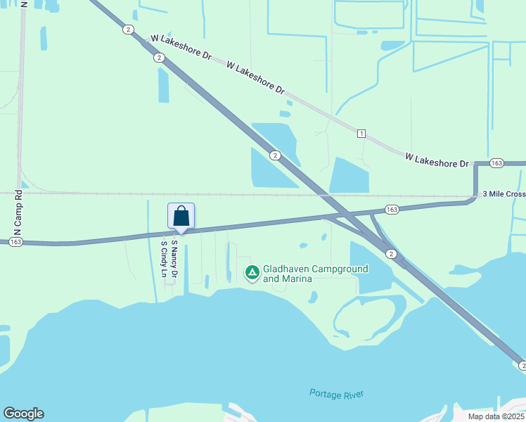 map of restaurants, bars, coffee shops, grocery stores, and more near 3733 West Harbor Road in Port Clinton