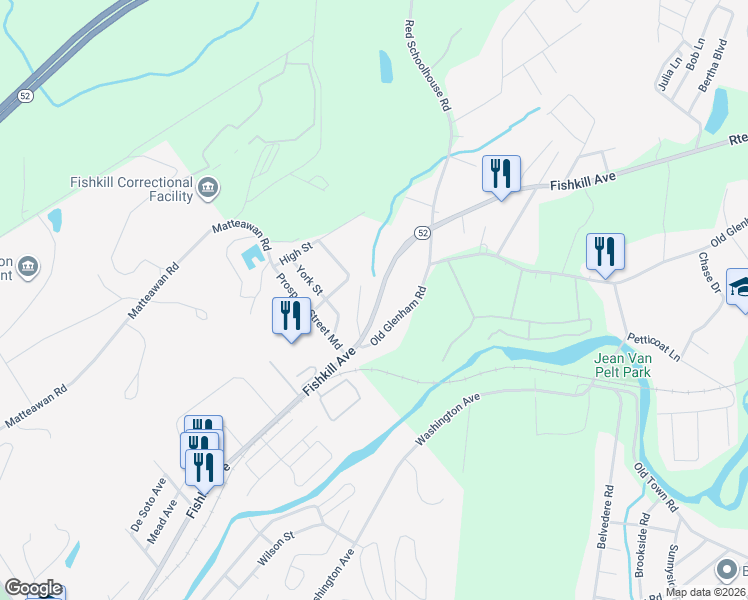 map of restaurants, bars, coffee shops, grocery stores, and more near 557 Fishkill Avenue in Beacon