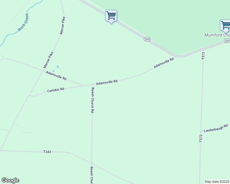map of restaurants, bars, coffee shops, grocery stores, and more near 19263 Adamsville Road in Cochranton