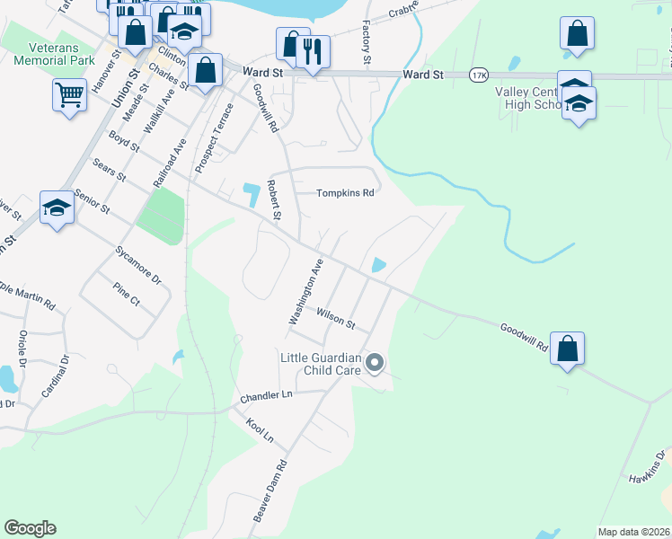 map of restaurants, bars, coffee shops, grocery stores, and more near 90 Roosevelt Avenue in Montgomery
