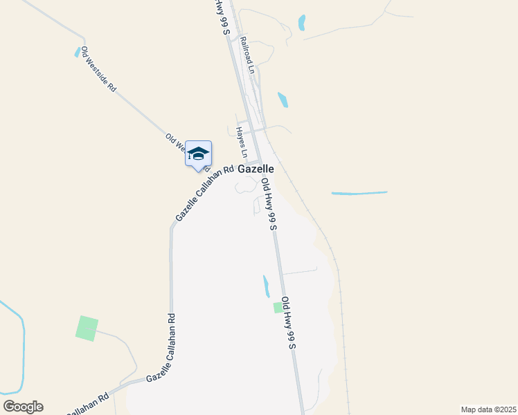 map of restaurants, bars, coffee shops, grocery stores, and more near 18625 Old Highway 99 South in Gazelle