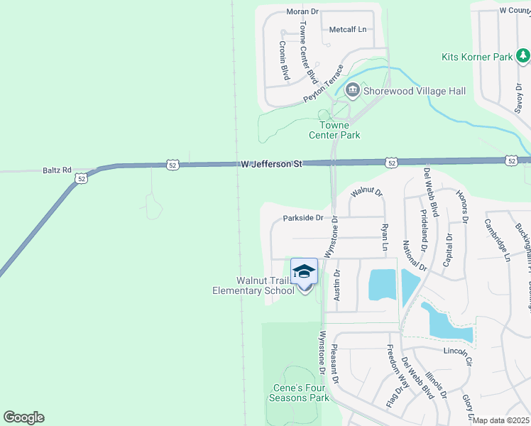 map of restaurants, bars, coffee shops, grocery stores, and more near 1960 Parkside Drive in Shorewood