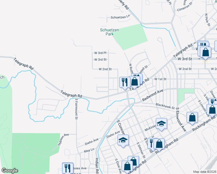map of restaurants, bars, coffee shops, grocery stores, and more near 130 South Elsie Avenue in Davenport