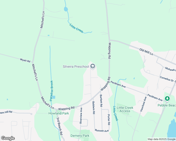 map of restaurants, bars, coffee shops, grocery stores, and more near 154 Peckham Lane in Middletown