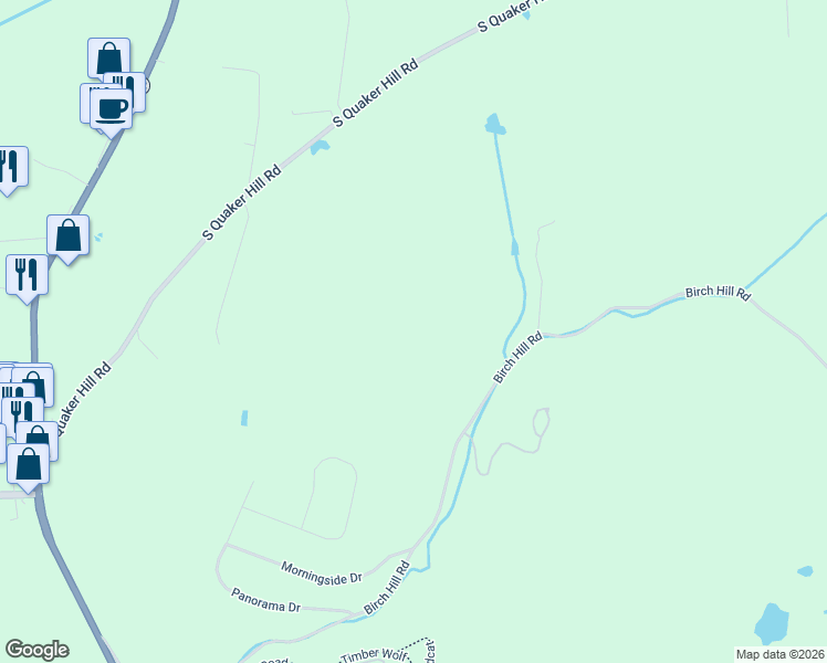 map of restaurants, bars, coffee shops, grocery stores, and more near 245 Birch Hill Road in Patterson