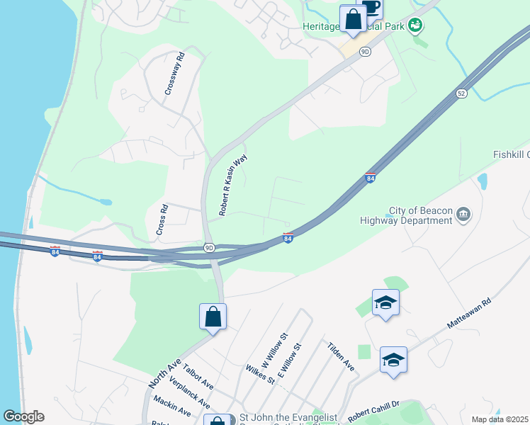 map of restaurants, bars, coffee shops, grocery stores, and more near 35 Dogwood Lane in Beacon