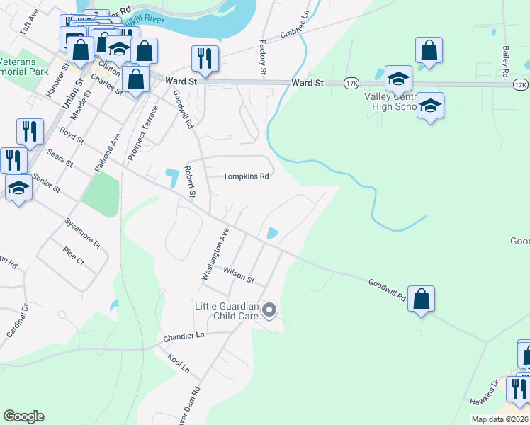 map of restaurants, bars, coffee shops, grocery stores, and more near 5 Conroy Avenue in Montgomery