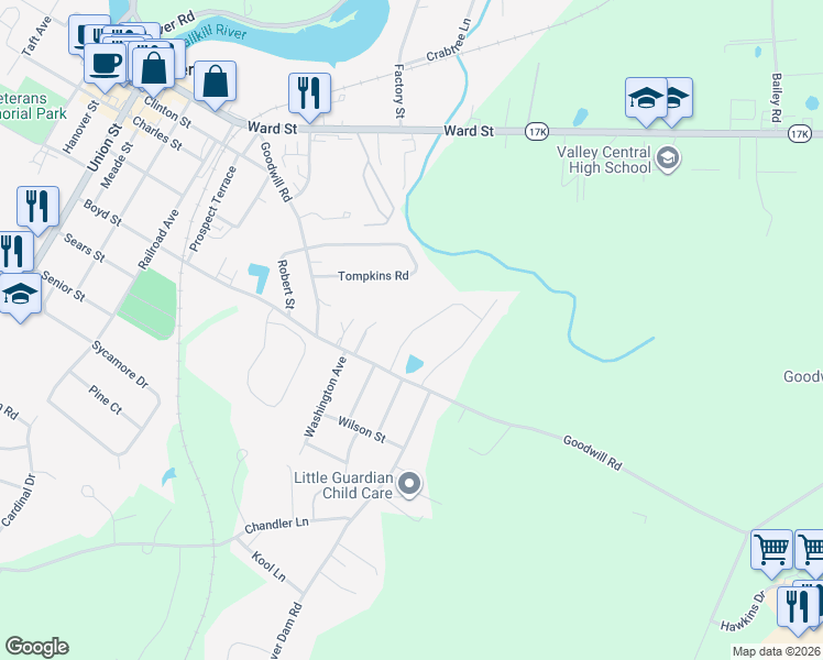 map of restaurants, bars, coffee shops, grocery stores, and more near 5 Conroy Avenue in Montgomery